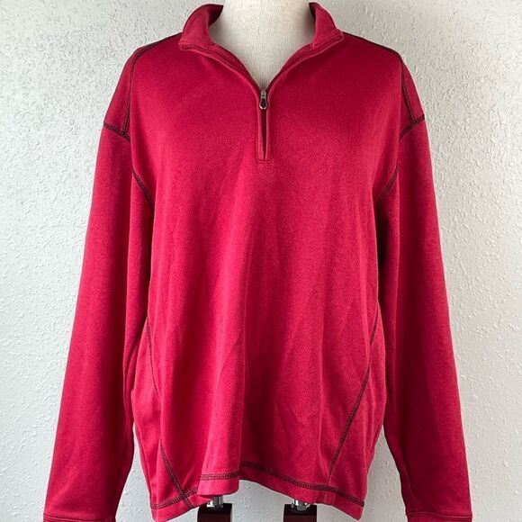 Pre-Owed Pebble Beach Mens Performance Golf Red Pullover Size M - Picture 1 of 6